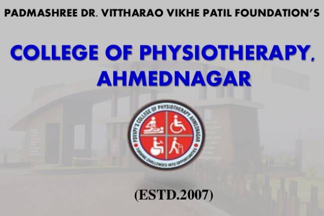 Vithalrao Vikhe Patil  college of Physiotherapy  Ahmednagar: Admission-Fees Structure-Cutoff. Call us @ 9326025948