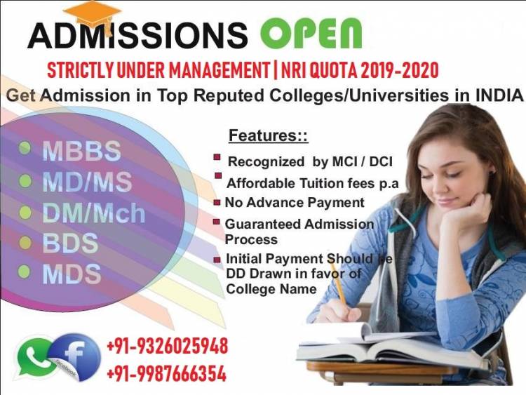 Direct Admission in MD MS through Management quota seats. Call us @9987666354